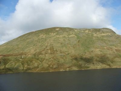 Dollywaggon Pike behind Grisedale Tarn