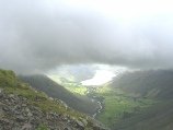 View of Wastwater from the side of Great Gable
